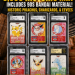 5,998 HISTORIC MIX  INCLUDES 90S BANDAI MATERIAL HISTORIC PIKACHUS, CHARIZARDS, & EEVEES