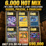 6,000 HOT MIX /W 2,900+ GEM/PRI+ & 1,400+ EEVEELUTIONS PIKACHU & CHARIZARD