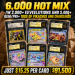 6000 HOT MIX /W 2,000+ EEVEELUTIONS AND 3,400+ GEM/PRI+ 100S OF PIKACHUS AND CHARIZARDS
