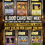 6,000 CARD HOT MIX! /W 2,800 GEM/PRI+ & 1,450+ EEVEELUTIONS  PIKACHU, CHARIZARD, & MEW!