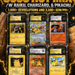 6000 HOT MIX /W RAIKU, CHARIZARD, & PIKACHU 1,600+ EEVEELUTIONS AND 3,500+ GEM/PRI+