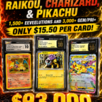 6000 HOT MIX /W RAIKOU, CHARIZARD, & PIKACHU, 1,500+ EEVEELUTIONS AND 3,000+ GEM/PRI+
