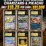 6,000 CARD HOT MIX /W 2,700+ GEM/PRI+ & 2,100+ EEVEELUTIONS CHARIZARD & PIKACHU