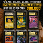 6,000 CARD HOT MIX /W 2,700+ GEM/PRI+ & 2,000+ EEVEELUTIONS PIKACHU, CHARIZARD, & GENGAR