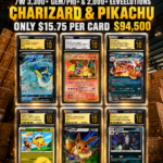 6,000 CARD HOT MIX /W 3,300+ GEM/PRI+ & 2,000+ EEVEELUTIONS CHARIZARD & PIKACHU