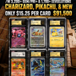 6,000 CARD HOT MIX /W 3,200+ GEM/PRI+ & 1,700+ EEVEELUTIONS CHARIZARD, PIKACHU, & MEW