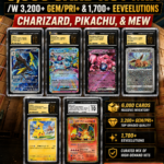 6,000 CARD HOT MIX /W 3,200+ GEM/PRI+ & 1,700+ EEVEELUTIONS CHARIZARD, PIKACHU, & MEW