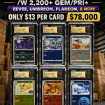 6,000 CARD EEVEELUTION MIX /W 2,200+ GEM/PRI+ EEVEE, UMBREON, FLAREON, & MORE