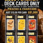 6,000 POKEMON DECK CARDS ONLY /W 4,300+ GEM/PRI+ & 1,600+ EEVEELUTIONS PIKACHU & CHARIZARD