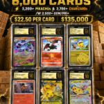 ICONIC POKEMON MIX 6,000 CARDS 3,200+ PIKACHUs & 2,700+ CHARIZARDs /W 3,500+ GEM/PRI+