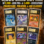 6,000 CARD HOT MIX /W 3,100+ GEM/PRI+ & 1,400+ EEVEELUTIONS CHARIZARD, PIKACHU, & 400 CLASSICS