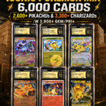 ICONIC POKEMON MIX 6,000 CARDS 2,600+PIKACHUs & 3,300+CHARIZARDs /W 2,900+GEM/PRI+