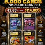 POPULAR POKEMON MIX 6,000 CARDS /W 2,900+ GEM/PRI+ WALKING WAKE, MEWTWO, DRAGONITE, HO-OH & MORE