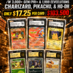 6,000 CARD HOT MIX /W 3,000+ GEM/PRI+ & 1,999 EEVEELUTIONS CHARIZARDS, PIKACHUS, & HO-OH