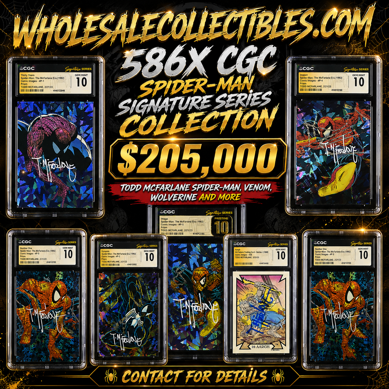 image0 586 Todd McFarlane CGC Signature Series Marvel Mix /w Spiderman, Venom, Wolverine, and Other Icons /w 227 PRISMS - Image 1