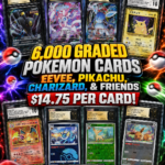 6,000 GRADED POKEMON CARDS EEVEE, PIKACHU, CHARIZARD, & FRIENDS