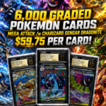 6,000 GRADED POKEMON CARDS MEGA ATTACK /w CHARIZARD GENGAR DRAGONITE
